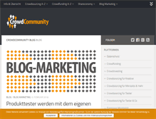 Tablet Screenshot of crowdcommunity.de